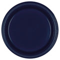 Amscan Plastic Dessert Plates, True Navy, 7", 50 ct - Case of 6