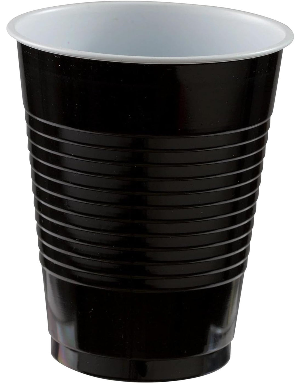 Amscan Plastic Tumblers, Jet Black, 18 oz, 50 ct - Case of 20