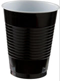 Amscan Plastic Tumblers, Jet Black, 18 oz, 50 ct - Case of 20