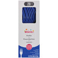 Amscan Heavy Weight Plastic Forks, Bright Royal Blue, 20 ct - Case of 72