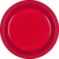 Amscan Plastic Dinner Plates, Apple Red, 10.25", 20 ct - Case of 10