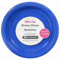 Amscan Plastic Dinner Plates, Bright Royal Blue, 10.25", 50 ct - Case of 6