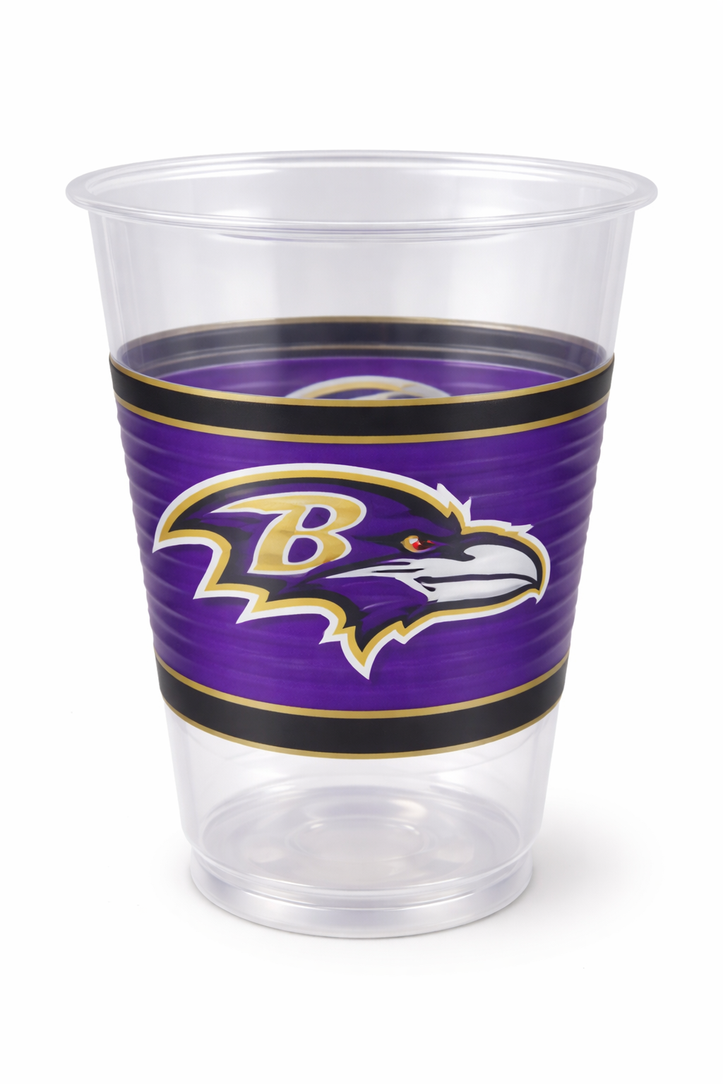 Amscan Baltimore Ravens Plastic Cups, 18 oz, 25ct - Case of 36