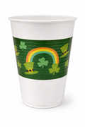 Amscan Happy Shamrock Day Plastic Cups, 18 oz, 25 ct - Case of 36